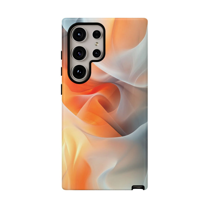 Abstracte Oranje en Grijze Wervelingen