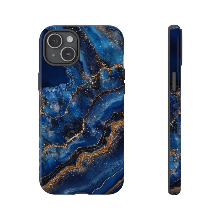 Blauw-Goud Geodepatroon