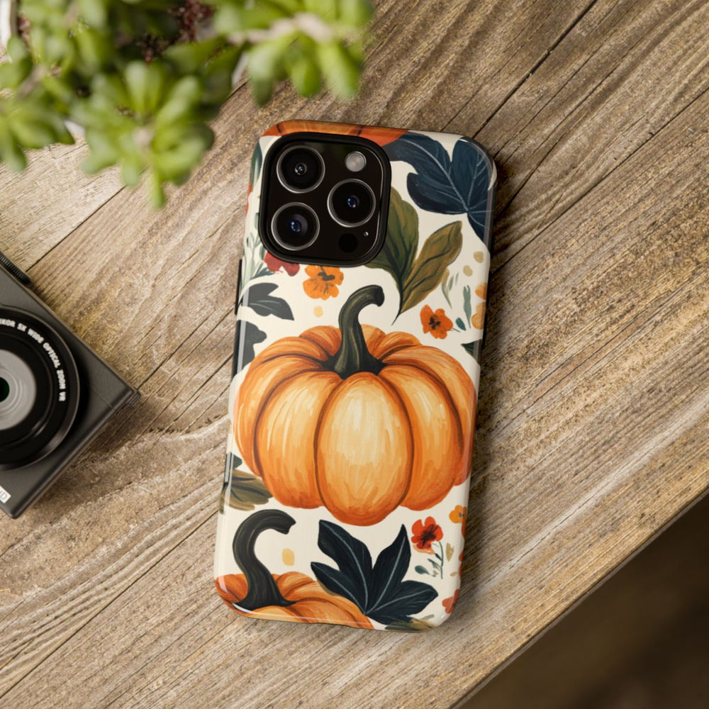 Herfst Pompoen en Bloemenpatroon