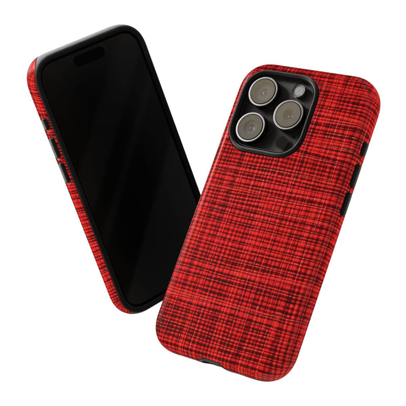 Rood Geruit Textielpatroon