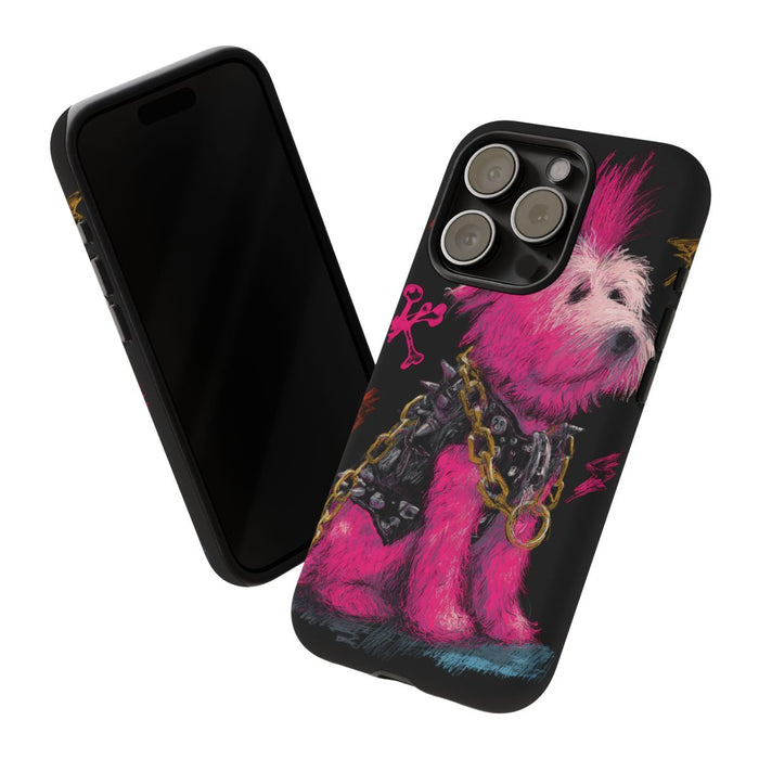 Punkhond met Roze Hanenkam Illustratie