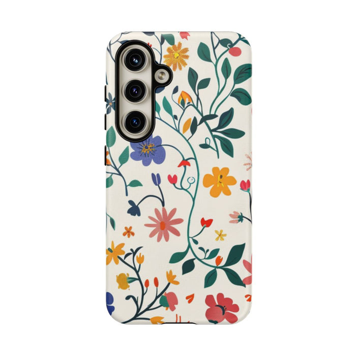 Kleurrijk Bloemenpatroon met Klimop
