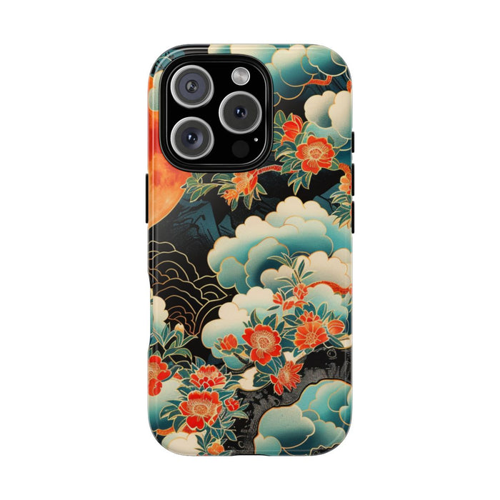 Sfeervolle Bloemrijke Maannacht met Wolken