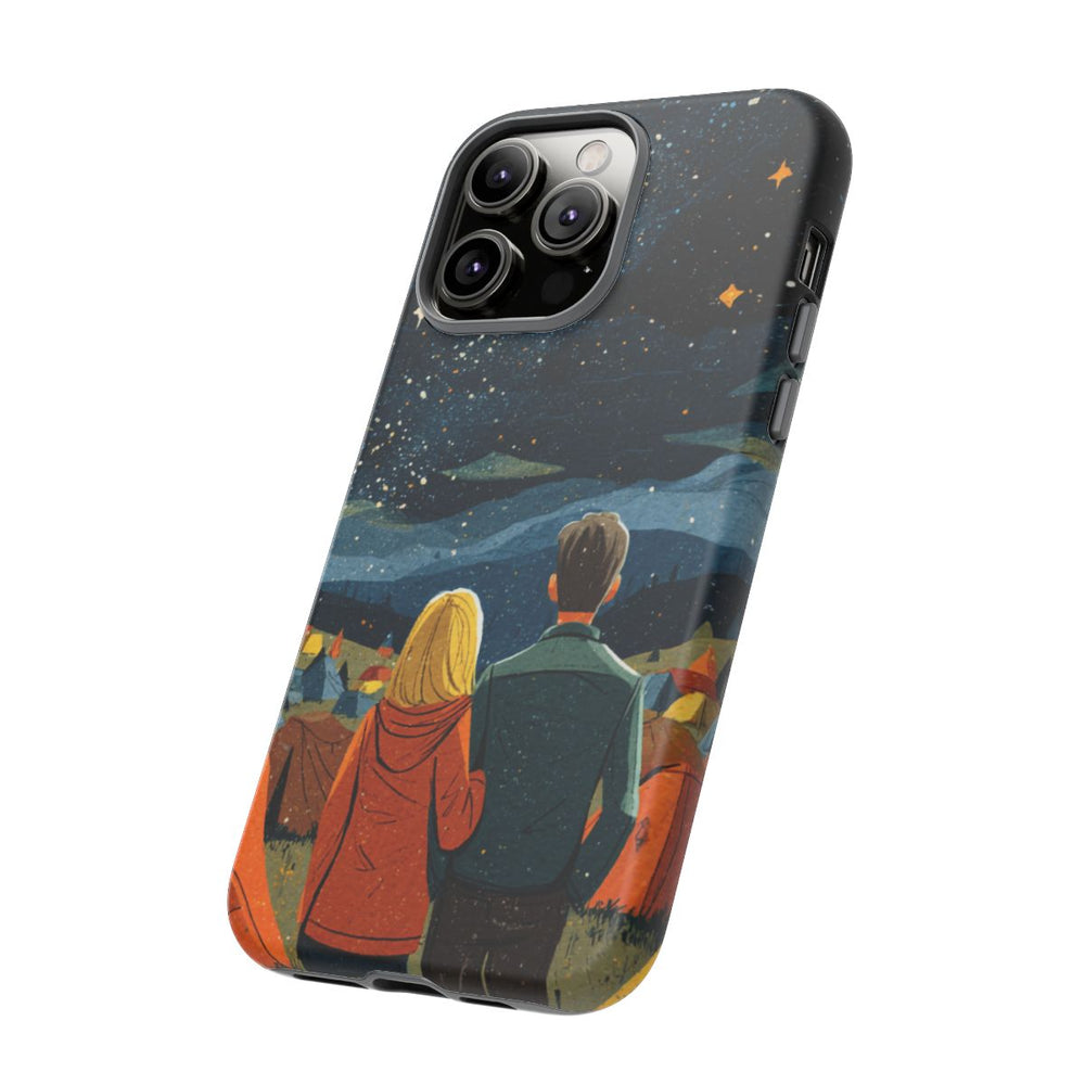 Stelletje Onder Sterrenhemel Tussen Tenten