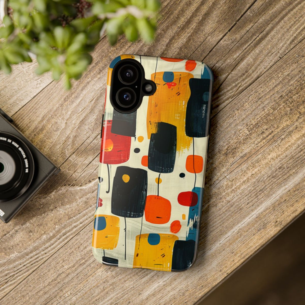 Mid-Century Abstract Geometrisch Patroon