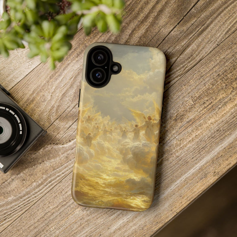 Gouden Engelen in Wolken en Licht