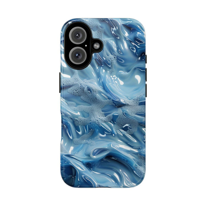 Blauw Abstract Golvend Patroon