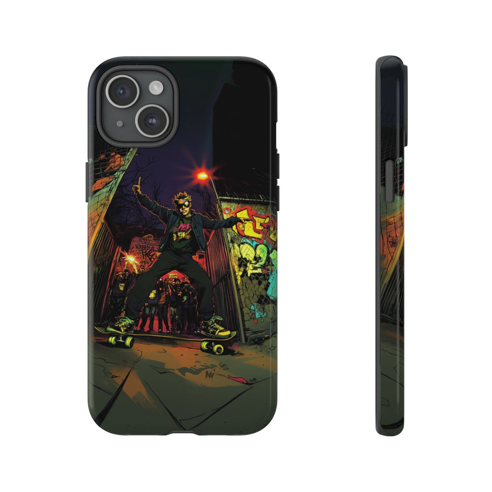 Skateboardtruc in de Nacht met Graffiti