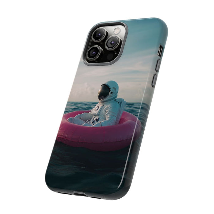 Astronaut op Roze Zwemband