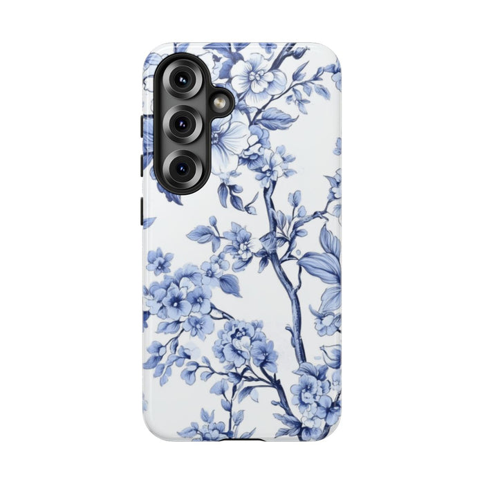Blauw Vintage Bloemenpatroon