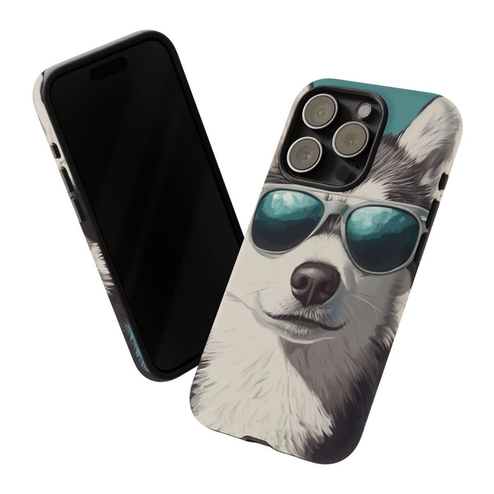 Stoere Husky met Zonnebril