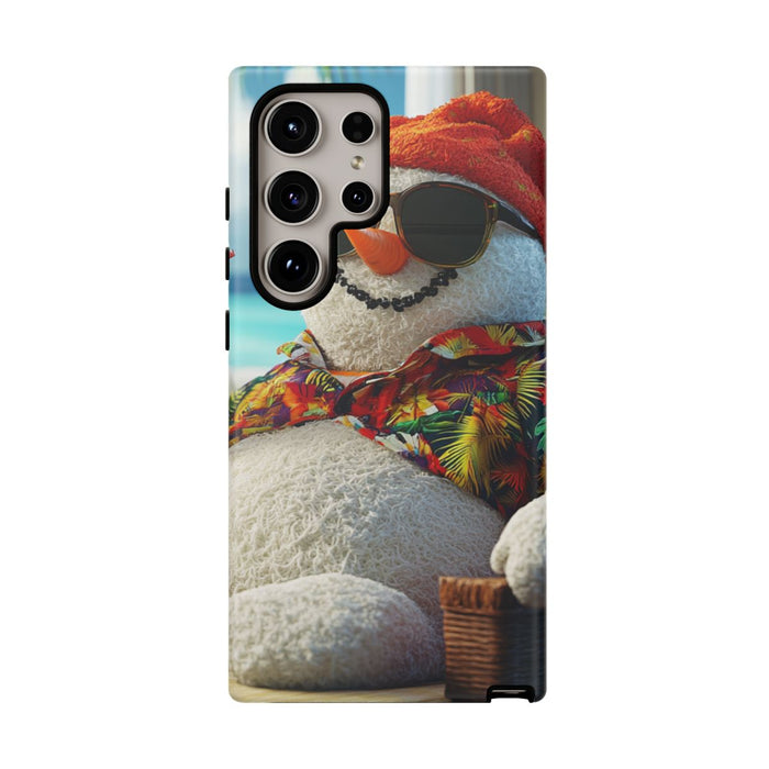 Sneeuwpop met Hawaiishirt en Zonnebril