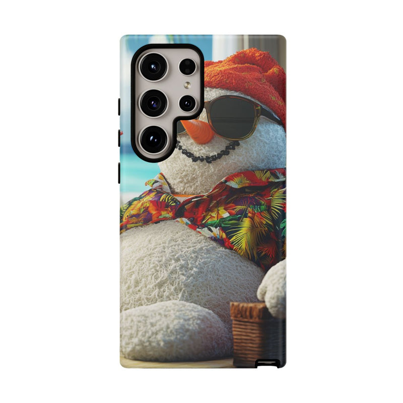 Sneeuwpop met Hawaiishirt en Zonnebril