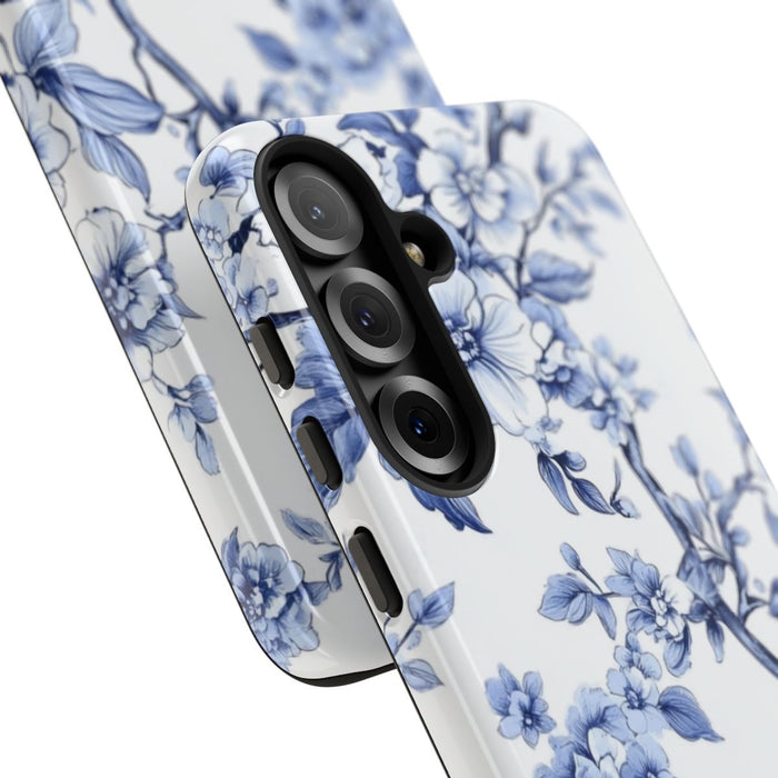 Blauw Vintage Bloemenpatroon