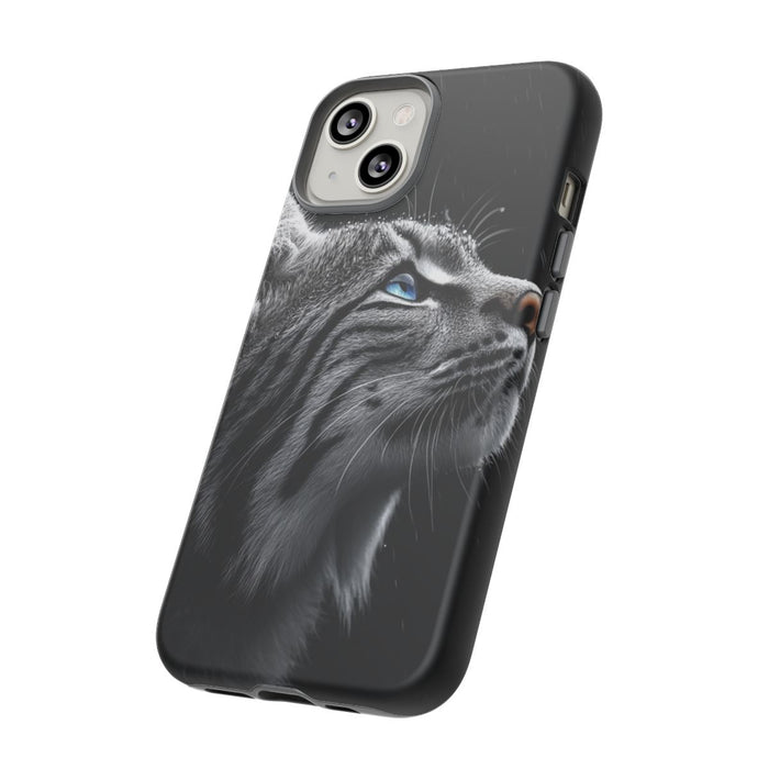 Zwart-Witte Lynx met Blauwe Ogen