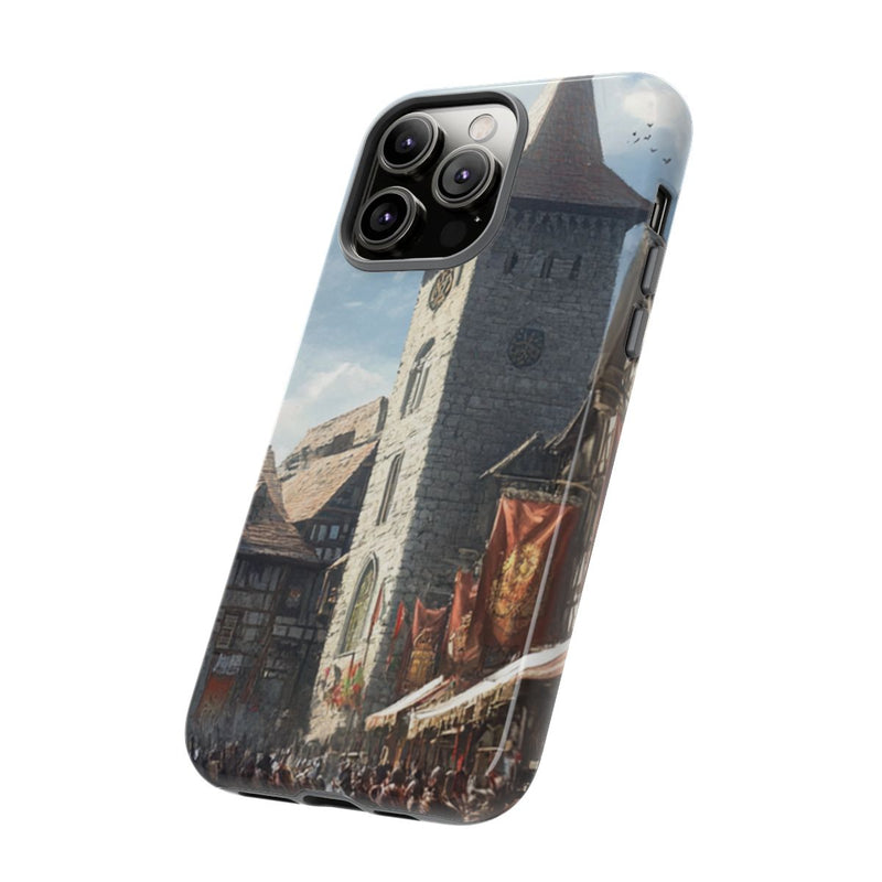 Middeleeuws Europees Dorpsstraat Tafereel