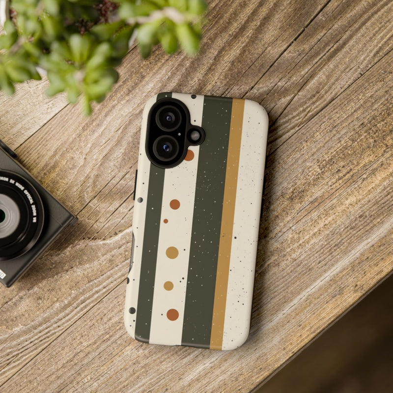 Retro Verticale Strepen en Stippenpatroon