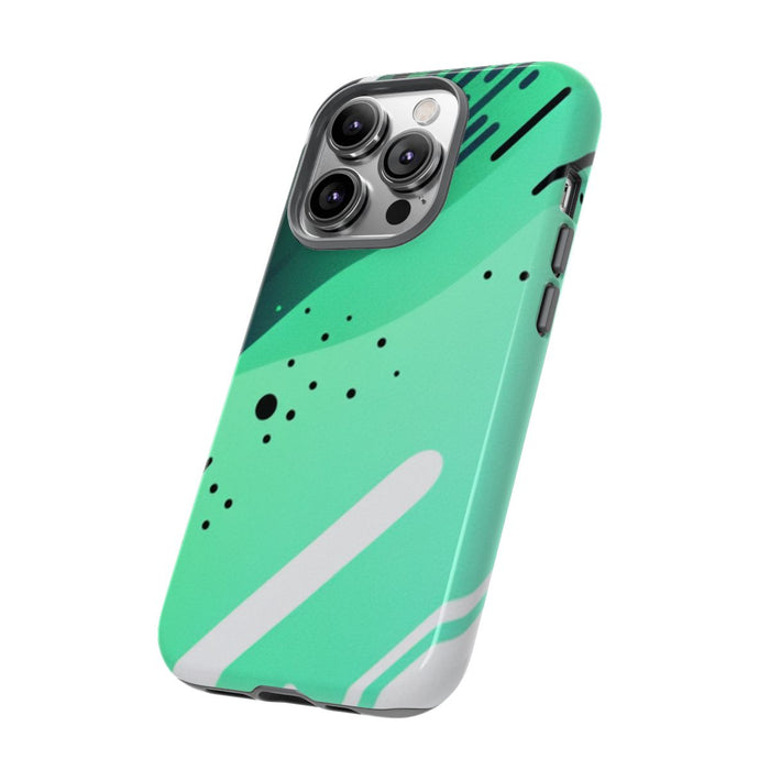 Geometrisch Groen-Zwart Abstract Patroon