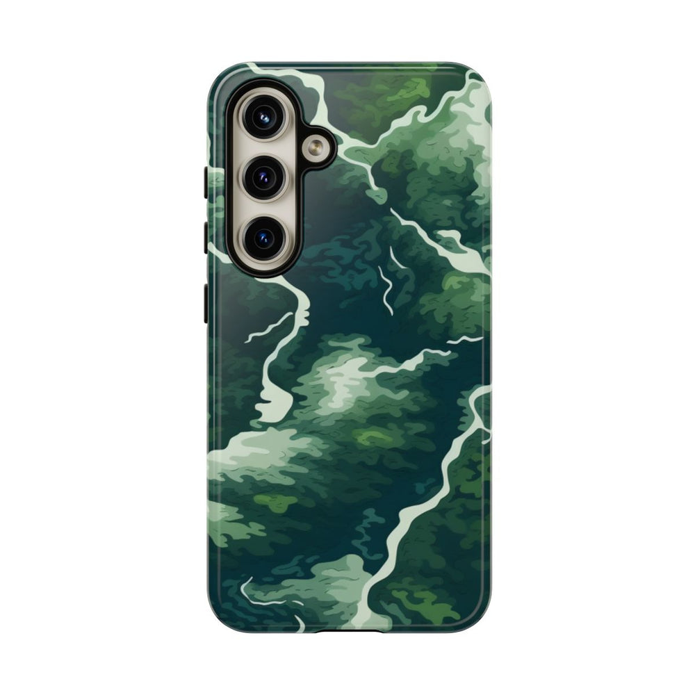 Abstracte Groene Rivier en Bospatroon