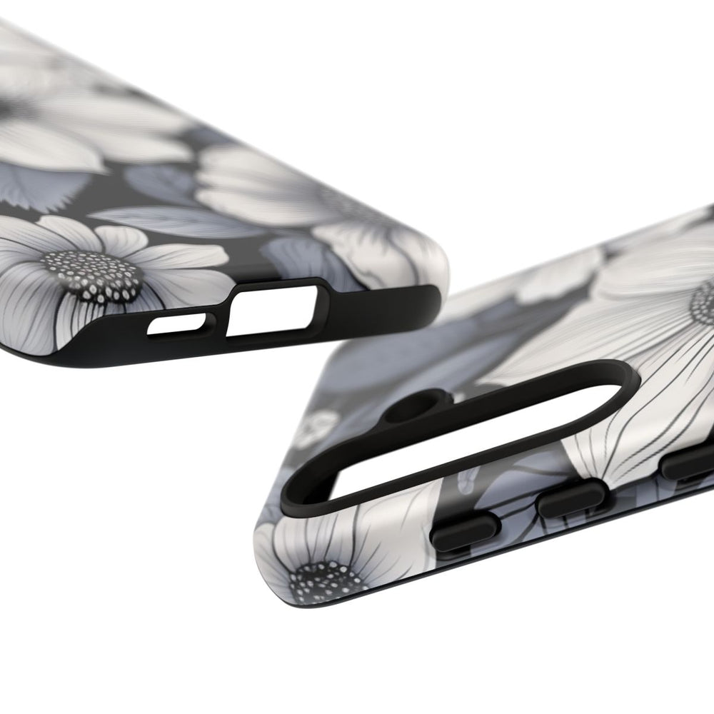 Zwart-Wit Bloemenpatroon