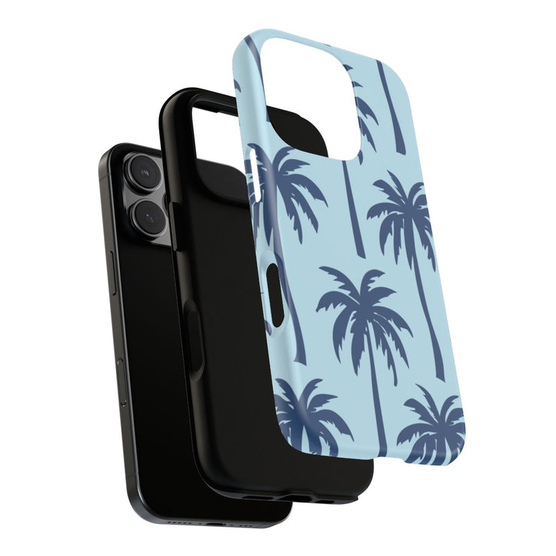 Blauw Palmbomenpatroon