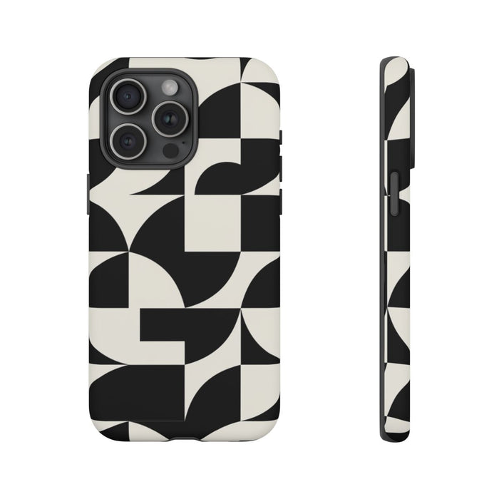Zwart-Wit Geometrisch Abstract Patroon