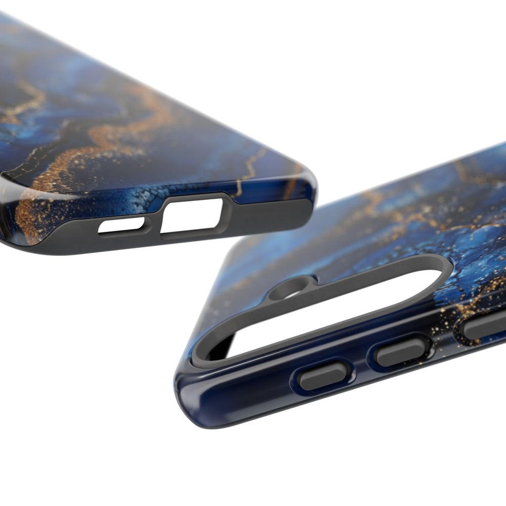 Blauw-Goud Geodepatroon