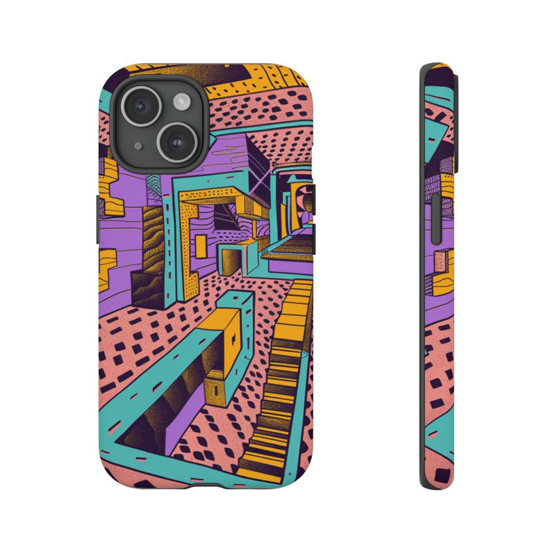 Geometrisch Abstract Patroon met Dieptewerking