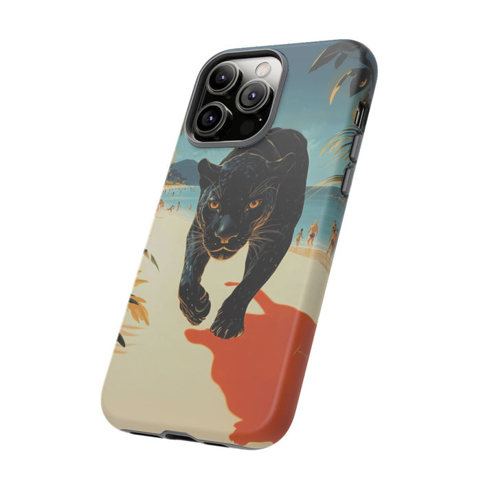 Zwarte Panter op Zonnig Strand
