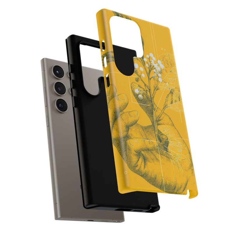 Hand met Botanische Bladeren en Bessen Illustratie