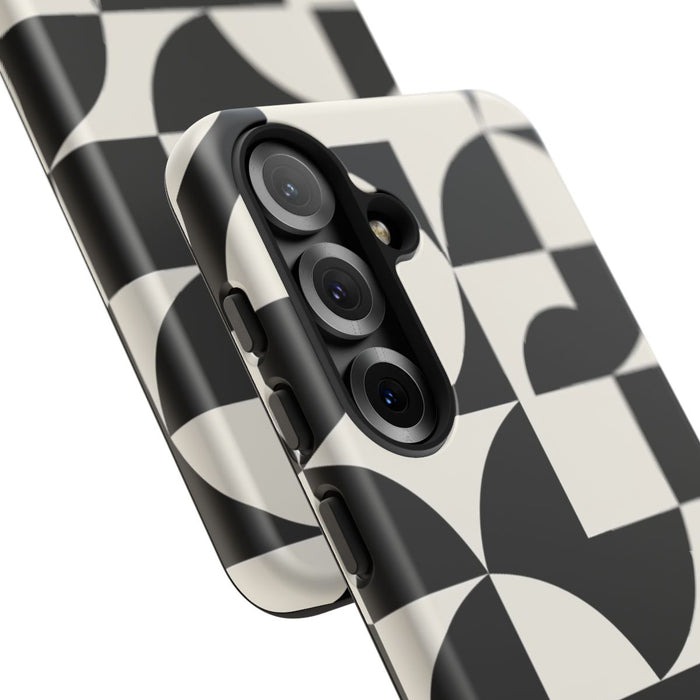 Zwart-Wit Geometrisch Abstract Patroon