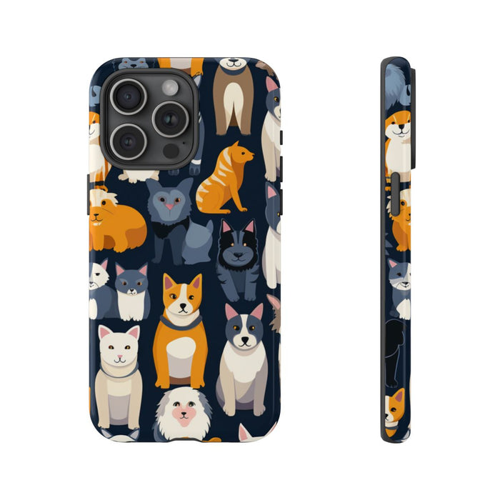 Kleurrijk Katten- en Hondenpatroon in Aantrekkelijke Kleuren