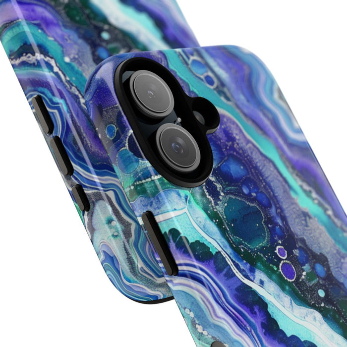Blauw en Paars Geode-Wervelpatroon