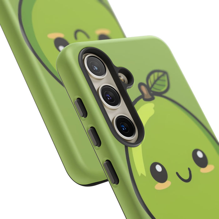 Schattige Groene Avocado in Cartoonstijl