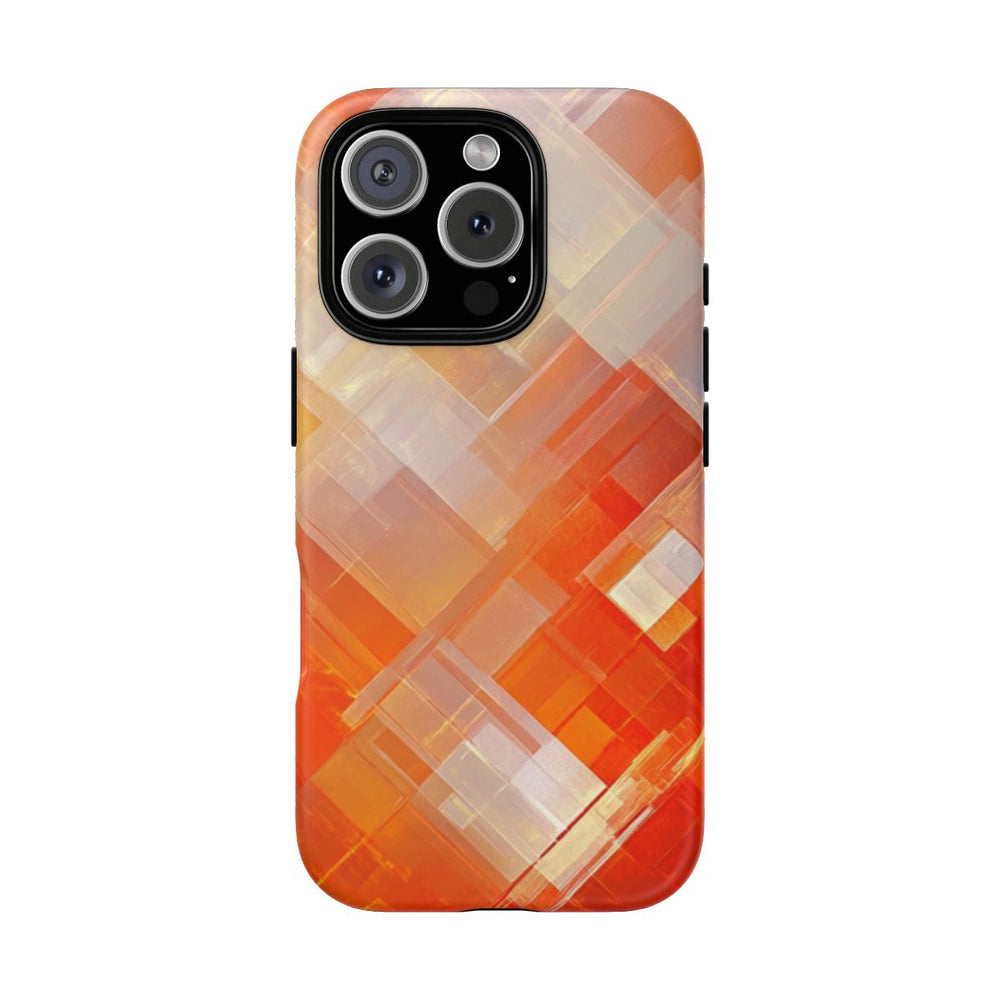 Abstract Oranje Geometrisch Patroon