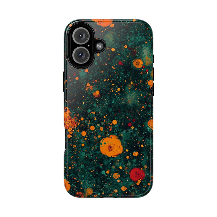 Abstracte Oranje en Teal Bellenpatroon