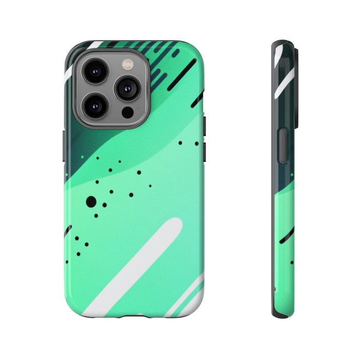 Geometrisch Groen-Zwart Abstract Patroon