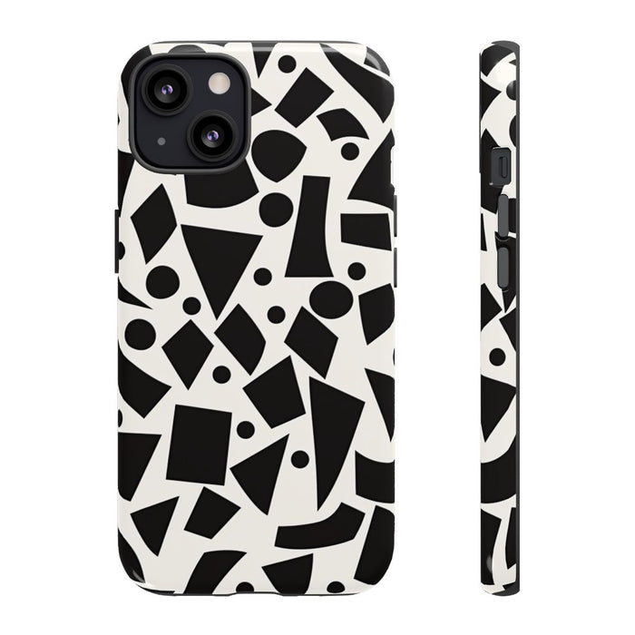 Zwart-Wit Geometrisch Abstract Patroon