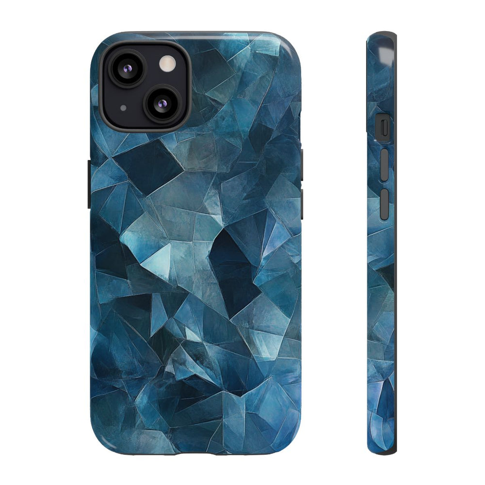Blauw Gekristalliseerd Abstract Patroon