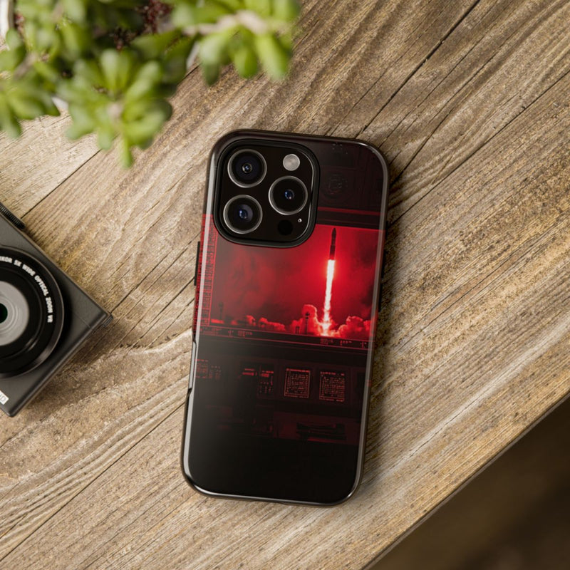 Raketlancering Controlekamer in Rood Licht