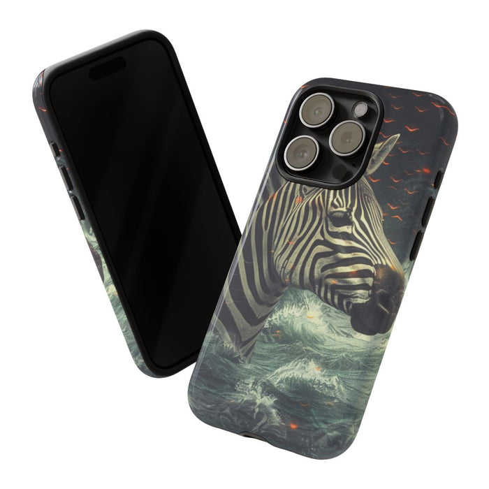 Zebra in Water met Gloeiende Vonken