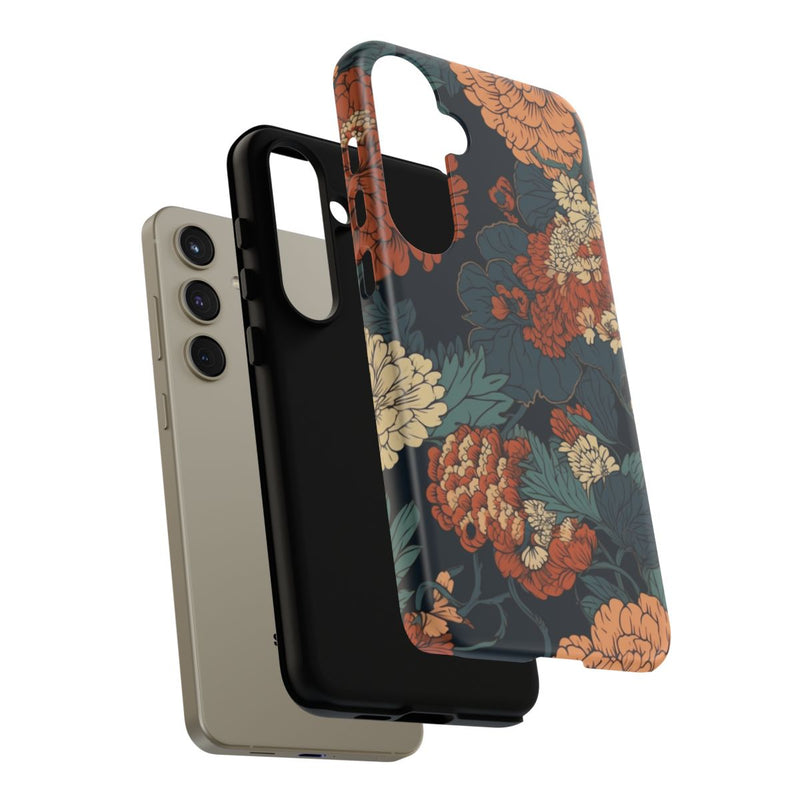 Vintage Bloemenpatroon in Warme Kleuren
