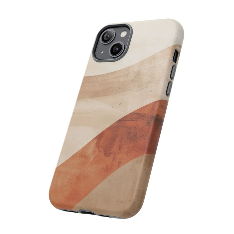 Abstracte Gebogen Terracotta- en Beigevormen