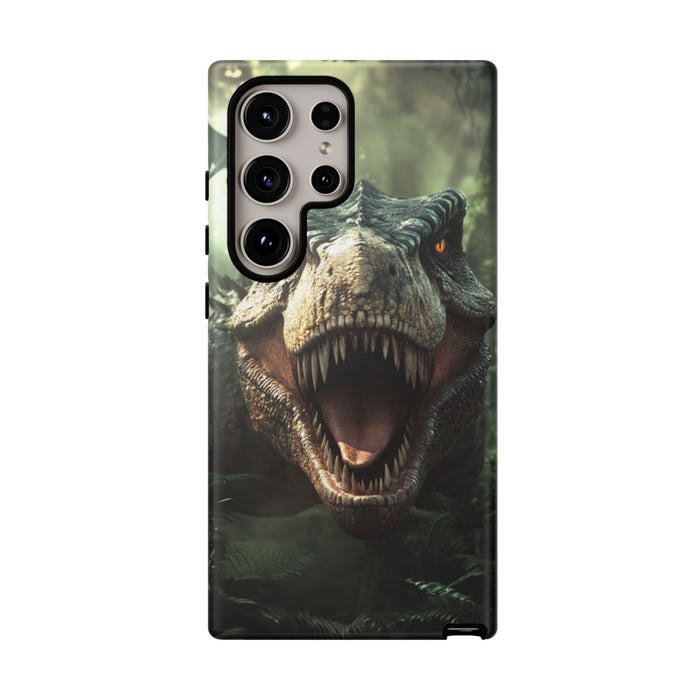 Stoere Dinosaurus in Mistig Bos