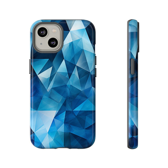 Blauw Geometrisch Driehoekenpatroon