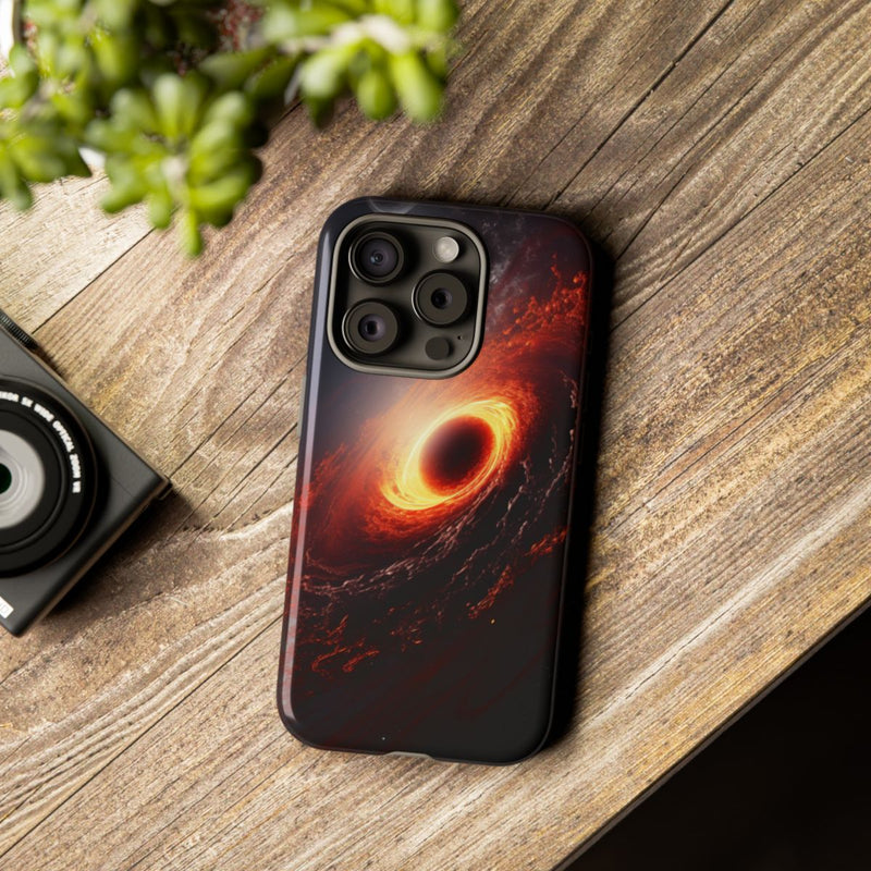 Vurige Zwarte Gat in de Ruimte