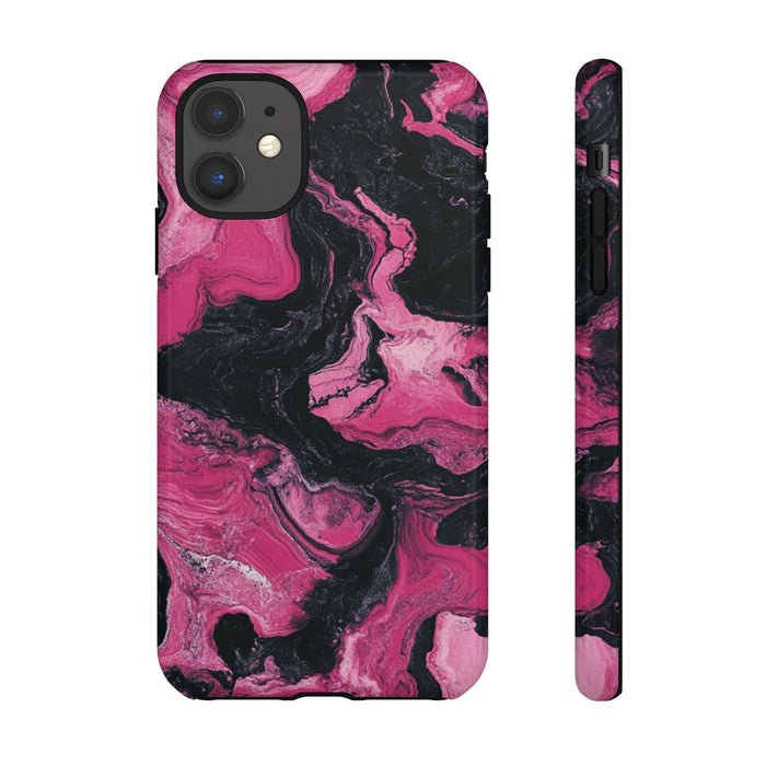 Roze en Zwarte Marmer Abstracte Textuur