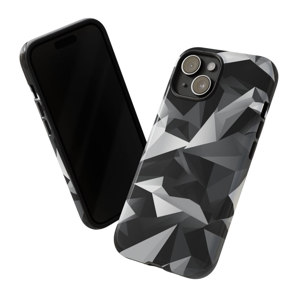 Zwart-Grijs Geometrisch Abstract Patroon