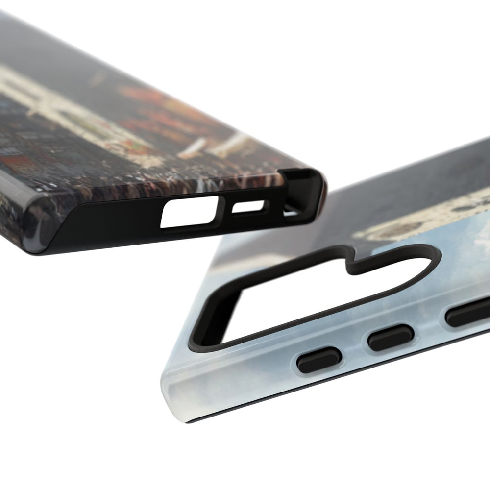 Middeleeuws Europees Dorpsstraat Tafereel