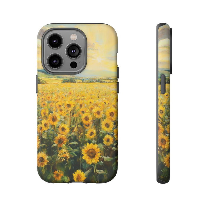 Zonnebloemenveld bij Zonsopkomst